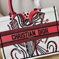 Dior Women Medium Dior Book Tote Latte Multicolor Cupidon Embroidery (1)