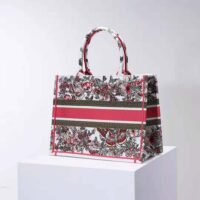 Dior Women Medium Dior Book Tote Multicolor Butterfly Embroidery (1)