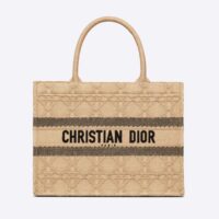 Dior Women Medium Dior Book Tote Natural Cannage Raffia (1)