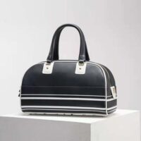 Dior Women Medium Dior Vibe Zip Bowling Bag Blue Smooth Calfskin (1)