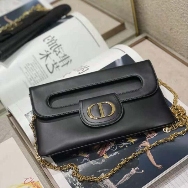 Dior Women Medium Diordouble Bag Smooth Calfskin-black (2)