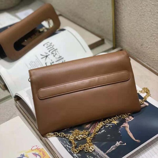 Dior Women Medium Diordouble Bag Smooth Calfskin-brown (5)