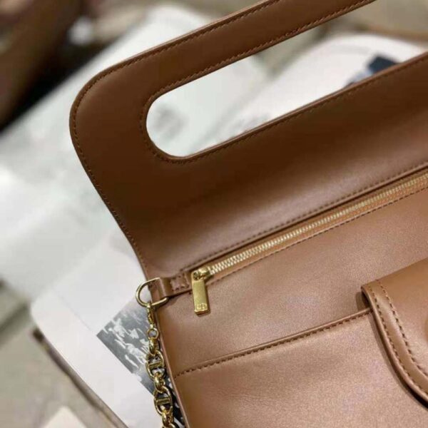 Dior Women Medium Diordouble Bag Smooth Calfskin-brown (9)