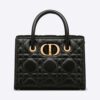 Dior Women Medium ST Honore Tote Black Macrocannage Lambskin