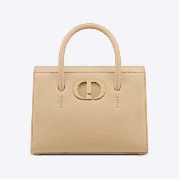 Dior Women Medium ST Honoré Tote Latte Grained Calfskin-sandy (1)