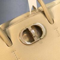 Dior Women Medium ST Honoré Tote Latte Grained Calfskin-sandy (1)