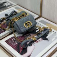 Dior Women Micro Dior Caro Bag Cloud Blue Supple Cannage Calfskin (1)