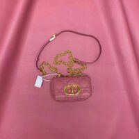 Dior Women Micro Dior Caro Bag Yarrow Pink Supple Cannage Calfskin (1)