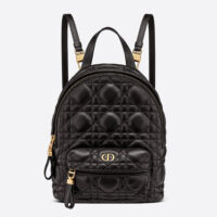 Dior Women Mini Dior Backpack Black Cannage Lambskin (1)