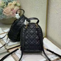 Dior Women Mini Dior Backpack Black Cannage Lambskin (1)