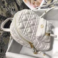 Dior Women Mini Dioramour Dior Backpack Latte Cannage Lambskin with Heart Motif (1)