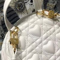 Dior Women Mini Dioramour Dior Backpack Latte Cannage Lambskin with Heart Motif (1)