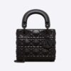Dior Women Mini Lady Dior Bag Black Cannage Calfskin with Diamond Motif