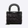 Dior Women Mini Lady Dior Bag Black Cannage Calfskin with Diamond Motif