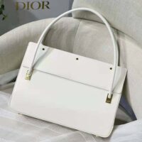 Dior Women Parisienne Bag Latte Smooth Calfskin-White (1)