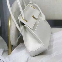 Dior Women Parisienne Bag Latte Smooth Calfskin-White (1)