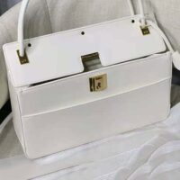 Dior Women Parisienne Bag Latte Smooth Calfskin-White (1)