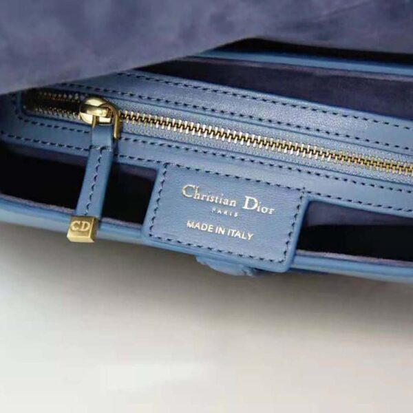 Dior Women Saddle Bag Indigo Blue Gradient Calfskin (10)