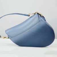 Dior Women Saddle Bag Indigo Blue Gradient Calfskin (1)