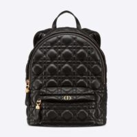 Dior Women Small Dior Backpack Black Cannage Lambskin (1)