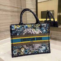 Dior Women Small Dior Book Tote Blue Dior Constellation Embroidery (1)