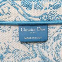 Dior Women Small Dior Book Tote Cornflower Blue Toile de Jouy Embroidery (1)