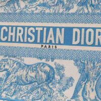 Dior Women Small Dior Book Tote Cornflower Blue Toile de Jouy Embroidery (1)