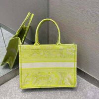 Dior Women Small Dior Book Tote Lime Toile de Jouy Reverse Embroidery (1)