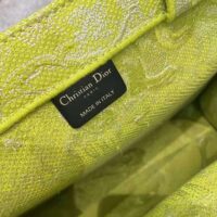 Dior Women Small Dior Book Tote Lime Toile de Jouy Reverse Embroidery (1)