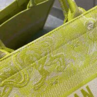 Dior Women Small Dior Book Tote Lime Toile de Jouy Reverse Embroidery (1)