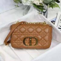Dior Women Small Dior Caro Bag Cognac-Colored Supple Cannage Calfskin (1)