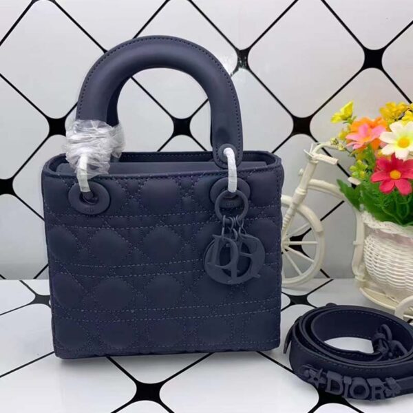 Dior Women Small Lady Dior My Abcdior Bag Denim Blue Cannage Lambskin (1)