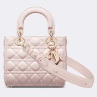 Dior Women Small Lady Dior My Abcdior Bag Powder Pink Cannage Lambskin