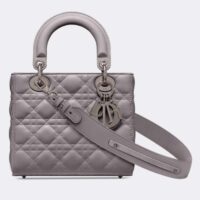 Dior Women Small Lady Dior My Abcdior Bag Steel Gray Cannage Lambskin