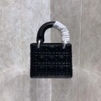 Dior Women Small Lady Dior my Abcdior Bag Black Cannage Calfskin with Diamond Motif (1)