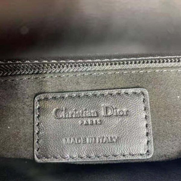 Dior Women Small Lady Dior my Abcdior Bag Black Cannage Calfskin with Diamond Motif (6)