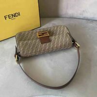 Fendi Women Baguette 1997 Beige Split Leather Bag (1)