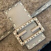 Fendi Women Baguette Beige Sheepskin Bag (1)