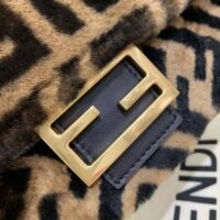 Fendi Women Baguette Brown Sheepskin Bag