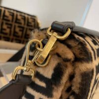 Fendi Women Baguette Brown Sheepskin Bag