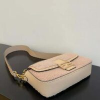 Fendi Women Baguette Pink Sheepskin Bag (1)