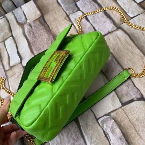 Fendi Women Baguette Soft Nappa Leather Bag-green (6)