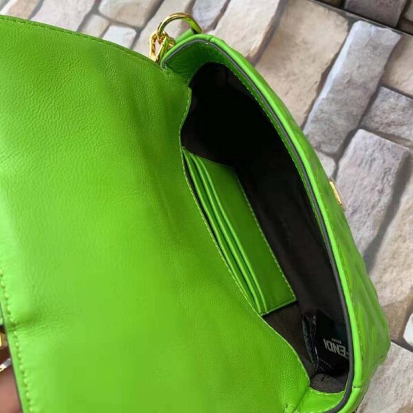 Fendi Women Baguette Soft Nappa Leather Bag-green (9)