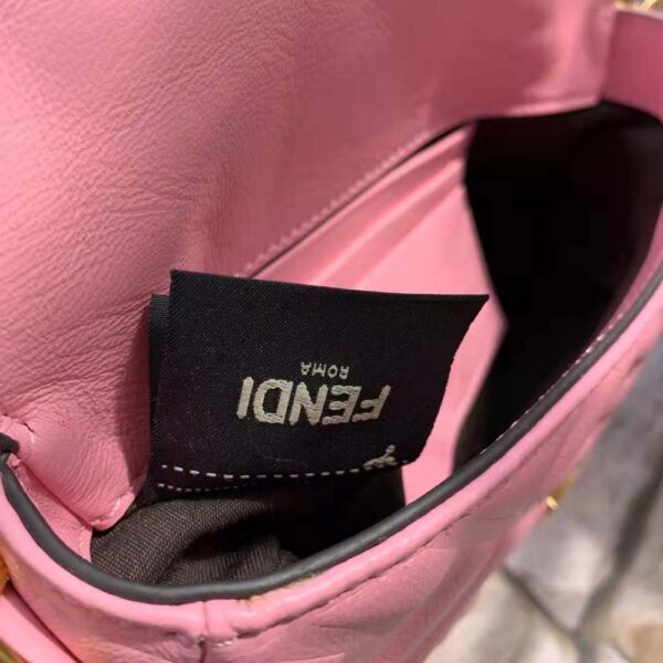 Fendi Women Baguette Soft Nappa Leather Bag-pink (10)