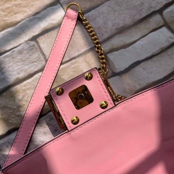 Fendi Women Baguette Soft Nappa Leather Bag-pink (8)