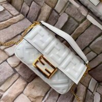 Fendi Women Baguette Soft Nappa Leather Bag-white (1)