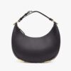 Fendi Women Fendigraphy Small Black Leather Bag-Black