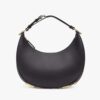 Fendi Women Fendigraphy Small Black Leather Bag-Black