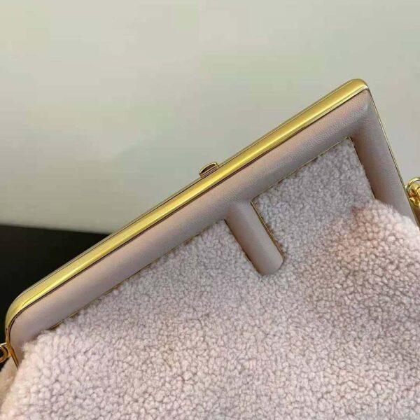 Fendi Women First Medium Pink Sheepskin Bag (4)