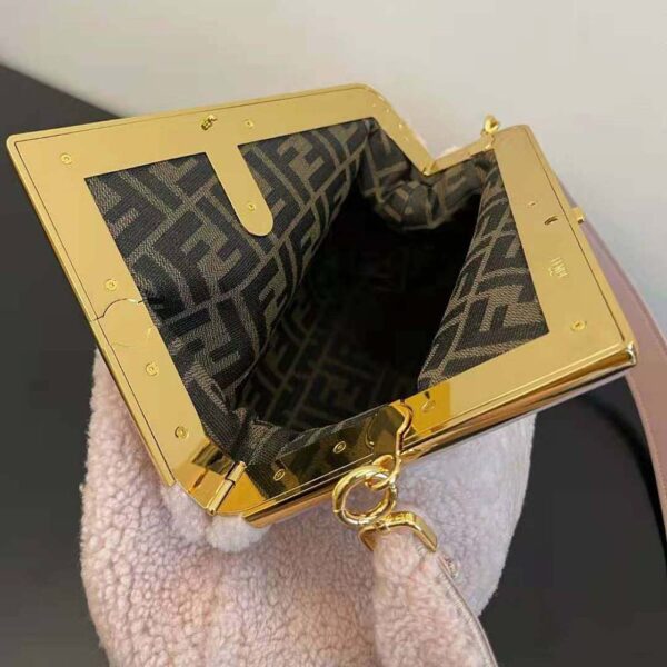 Fendi Women First Medium Pink Sheepskin Bag (9)